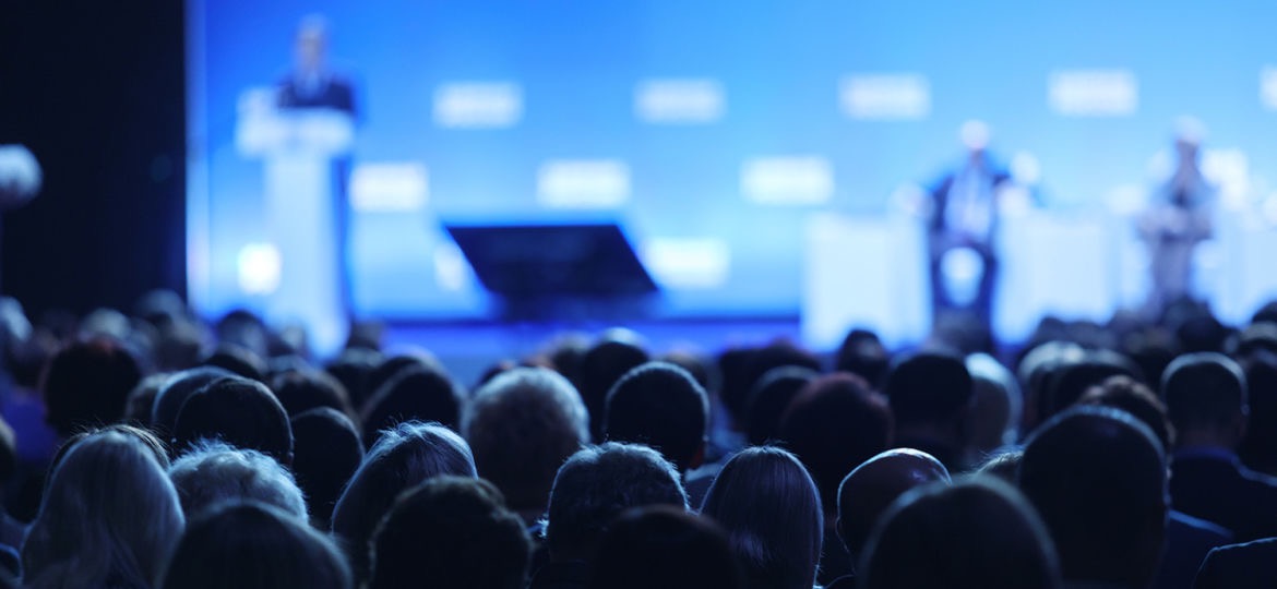 Technische AV productie met microfoons en presentaties